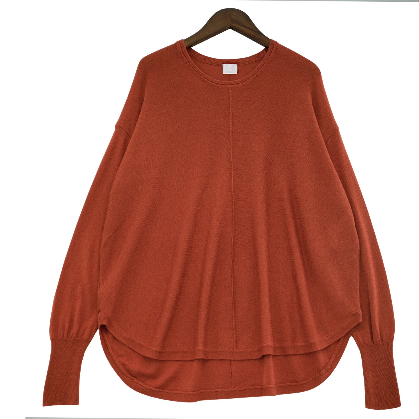 Pull en soie et cachemire à ourlet rond /CT23106