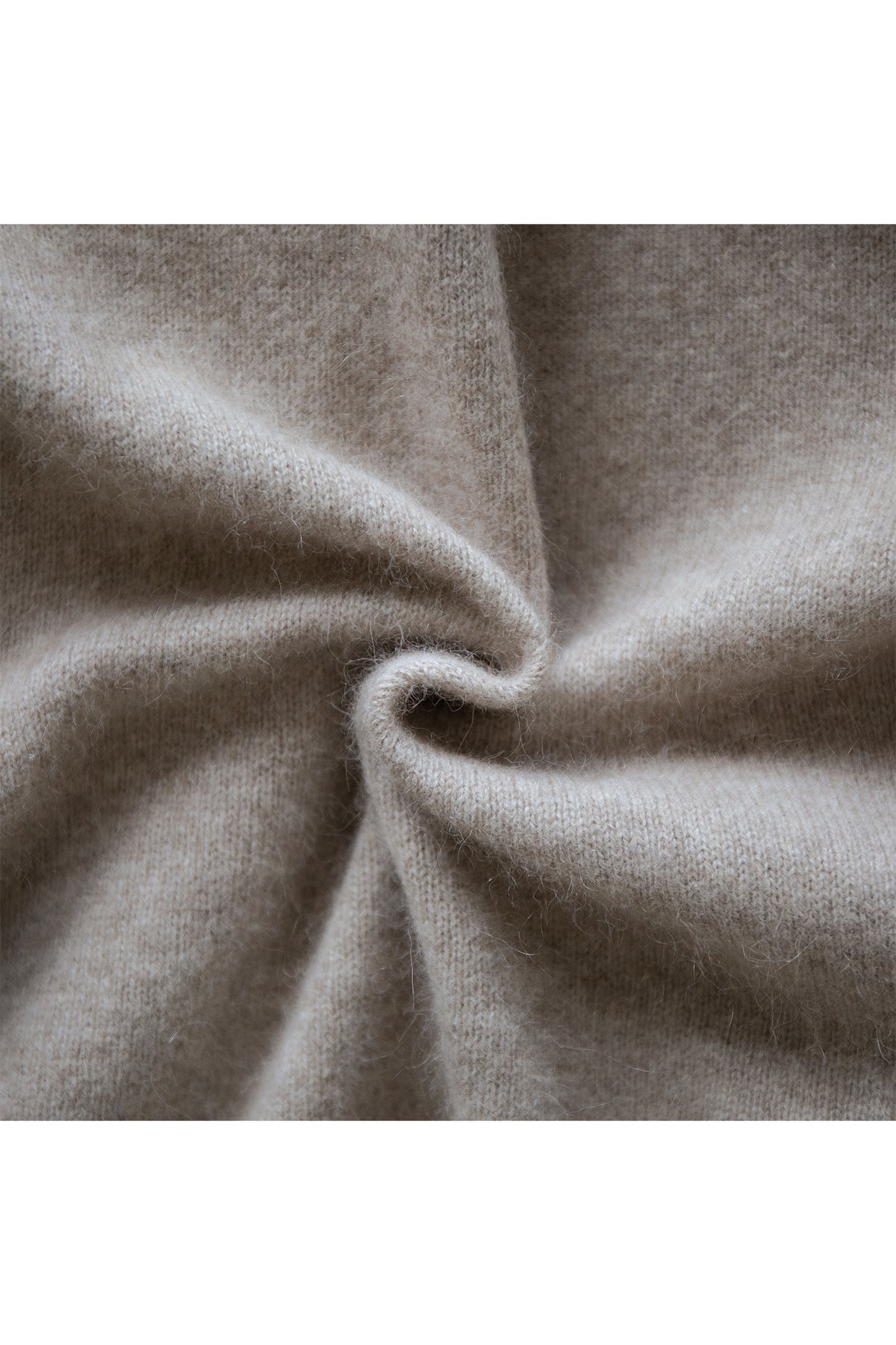 Cashmere raccoon long slit pullover/ CT23334