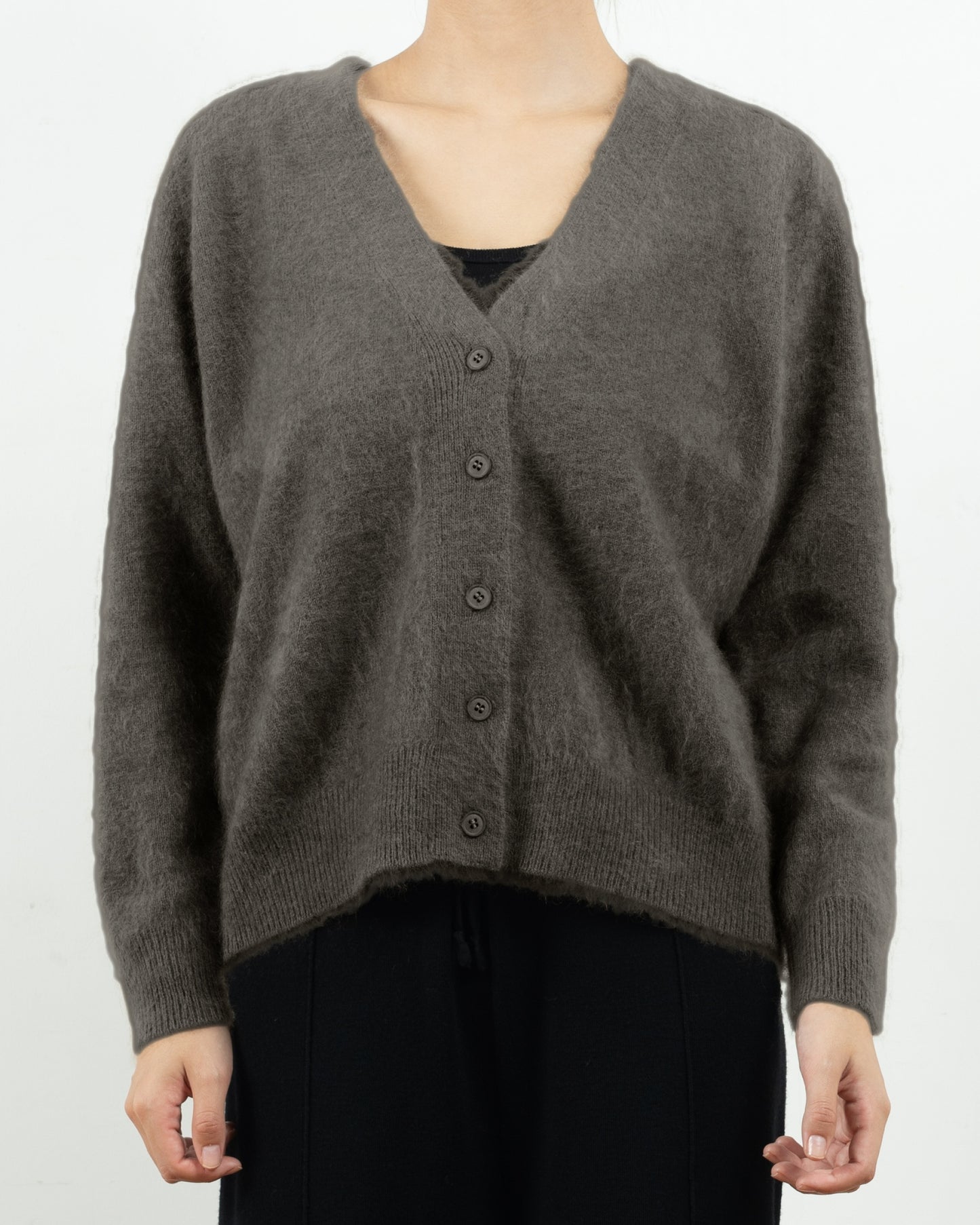 Raccoon color-block cardigan /CT22346