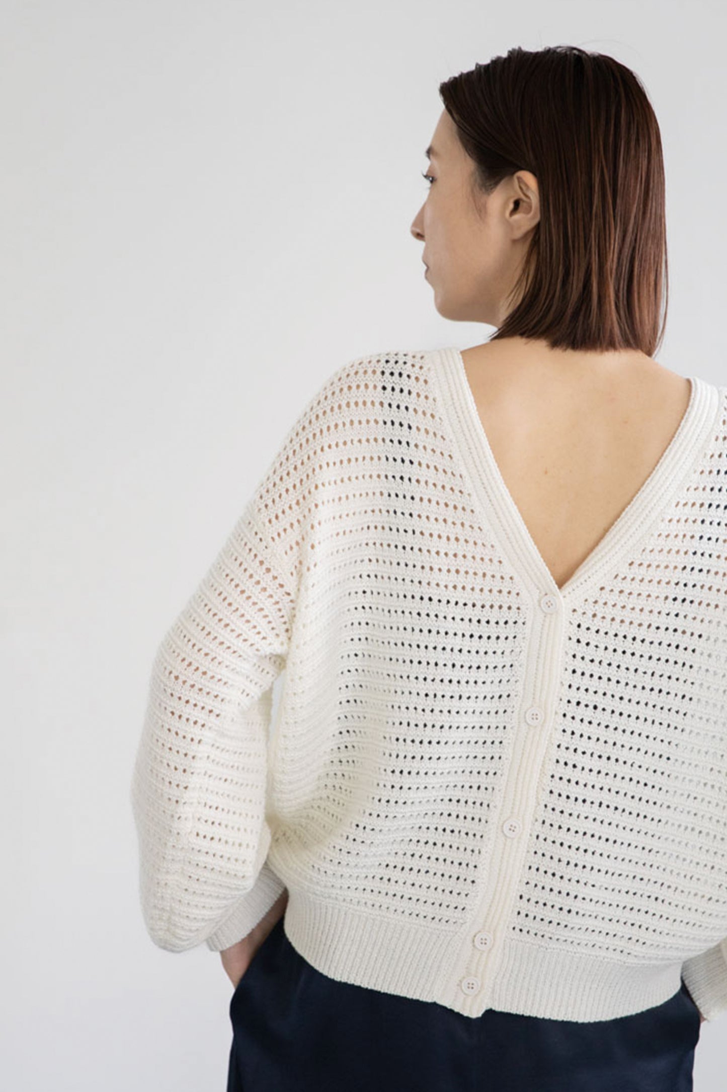 Gilet à motifs en coton BLANC /CT23122