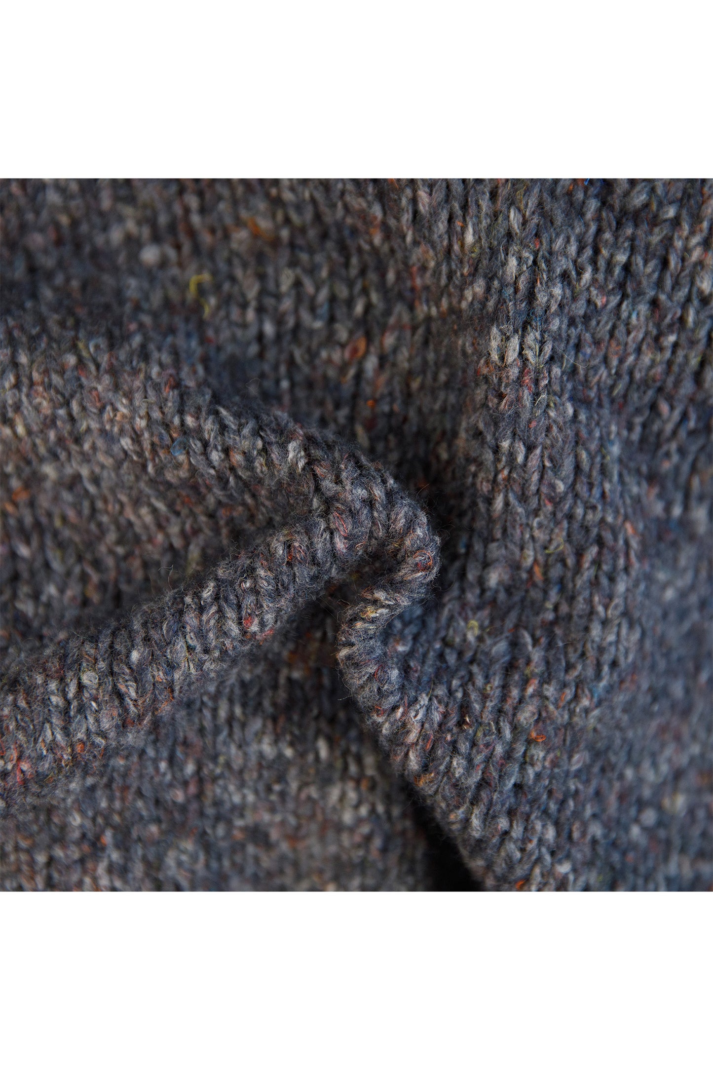 Pull col V nep en laine et coton /CT23311