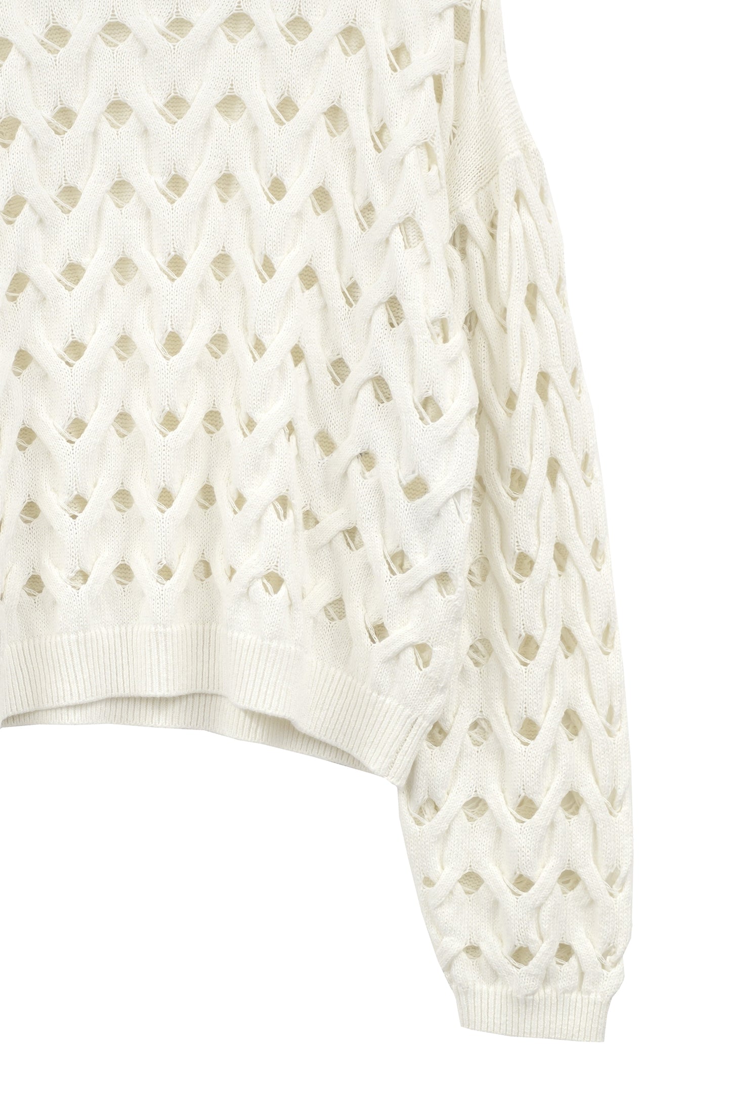 Pull torsadé en coton et lin /CT24127