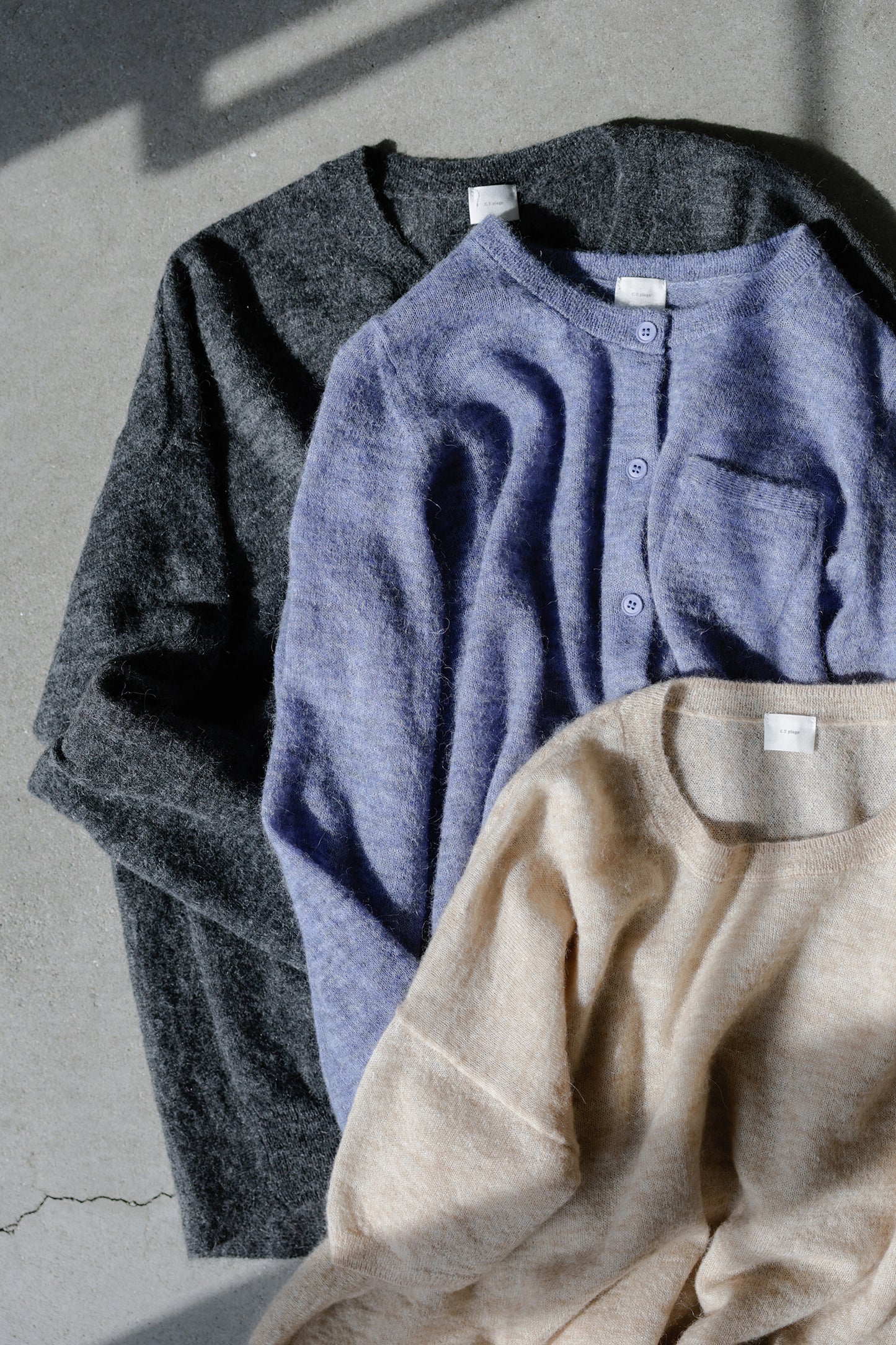 25SS Pull aéré à demi-manches en alpaga /CT25114