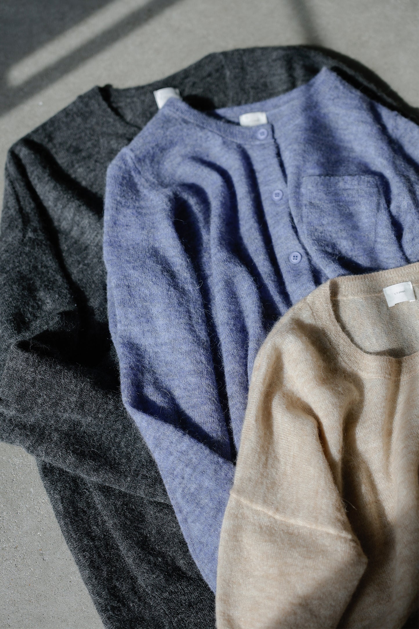 Re Stock Airy alpaca long sleeve pullover /CT25115