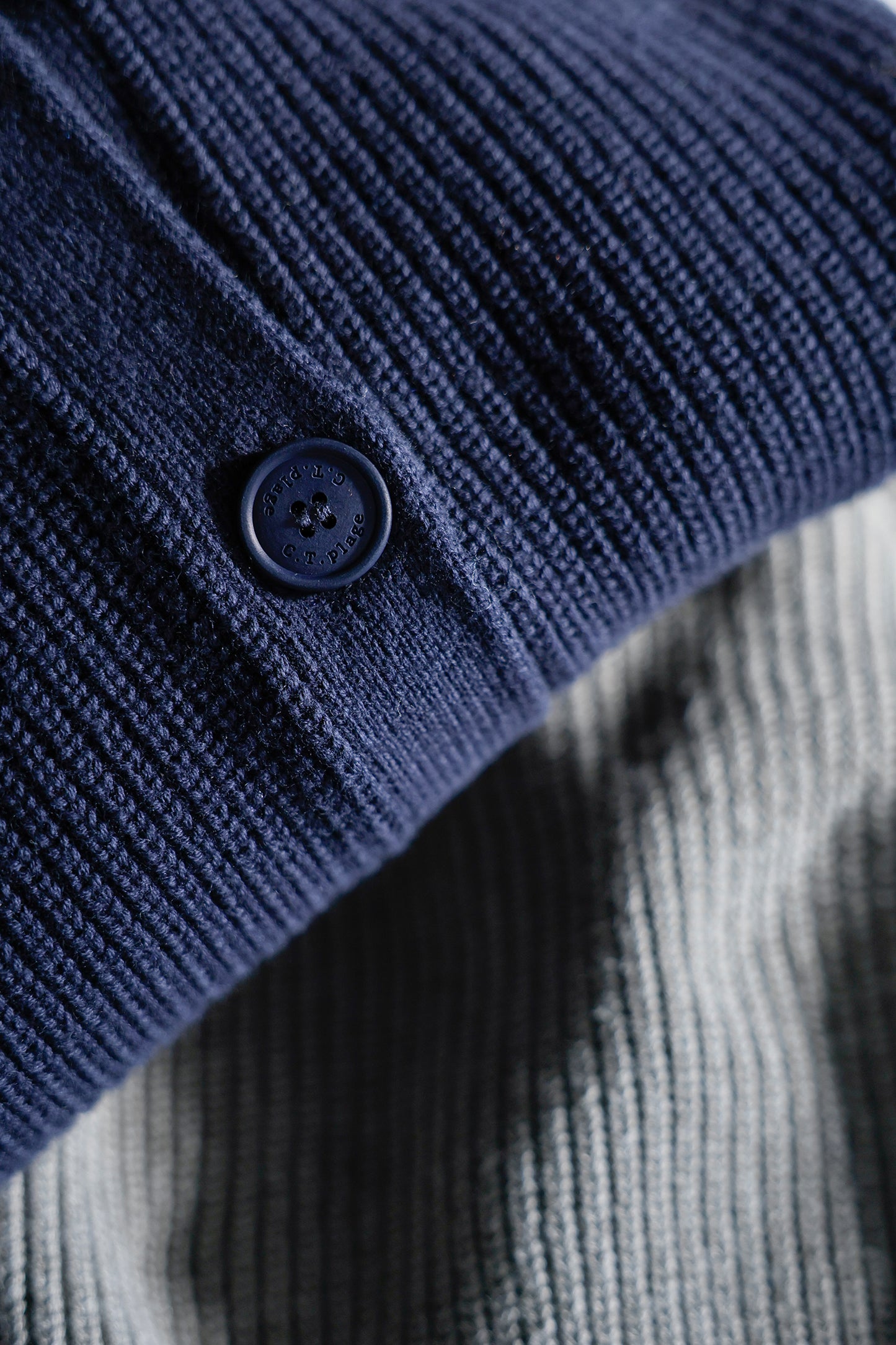 26SS Cardigan côtelé en coton et cachemire /CT26112