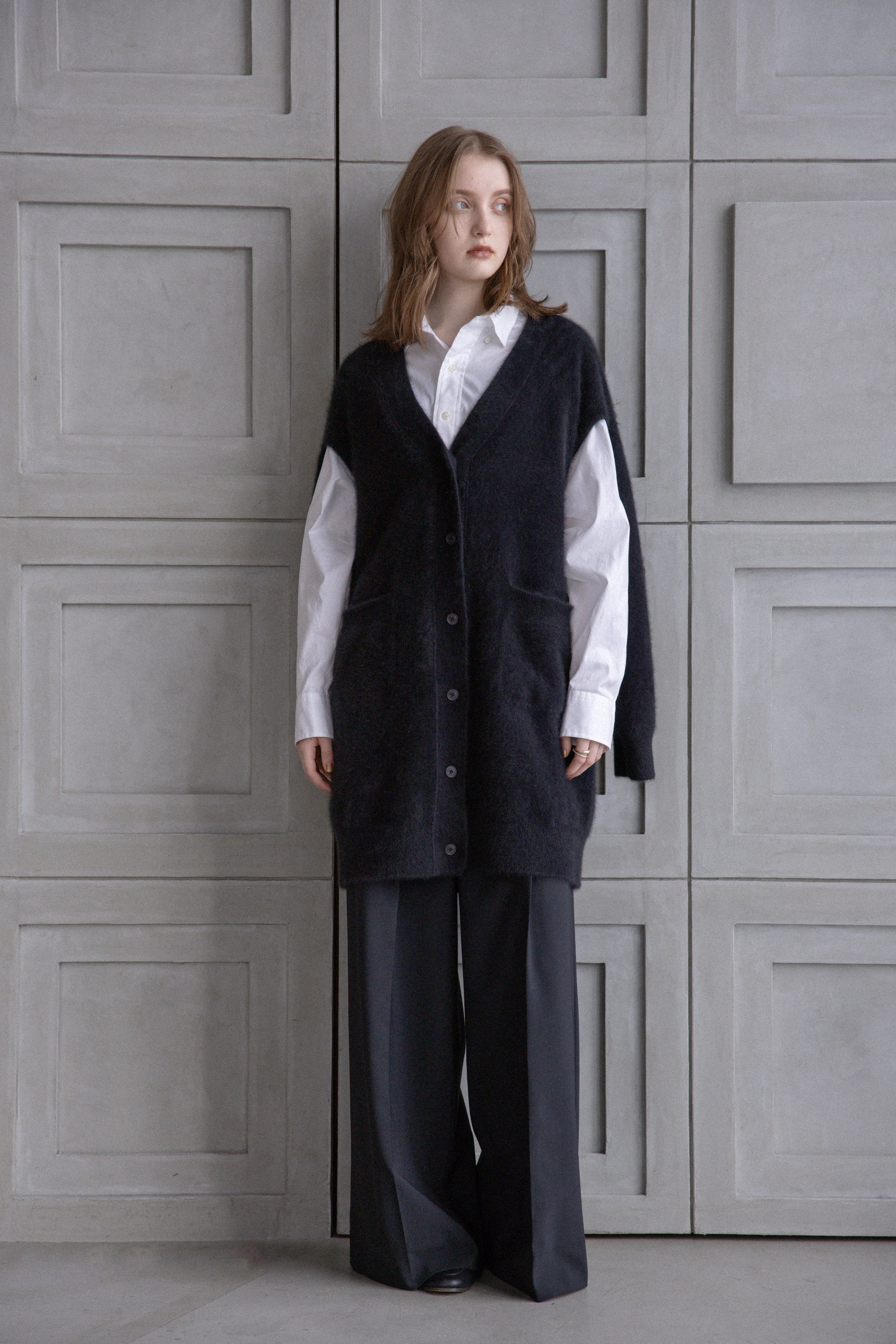 26AW Fox cashmere 2-way cardigan /CT26325 – C.T.plage