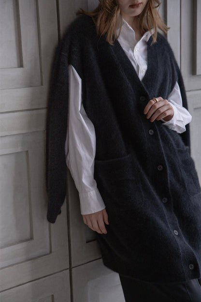 26AW Fox cashmere 2-way cardigan /CT26325