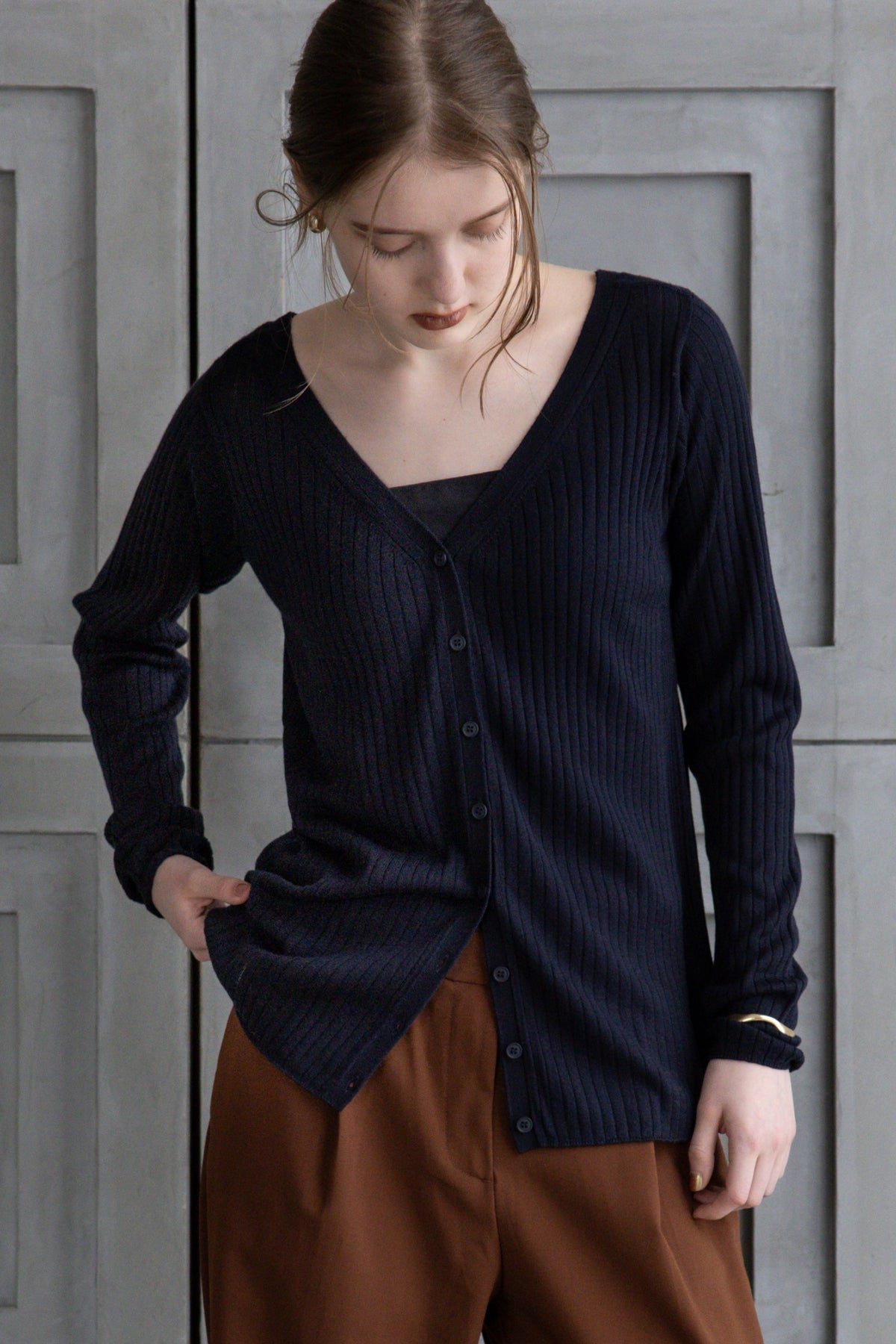 Pull & Cardigan 2-en-1 en Soie et Cachemire /CT26307