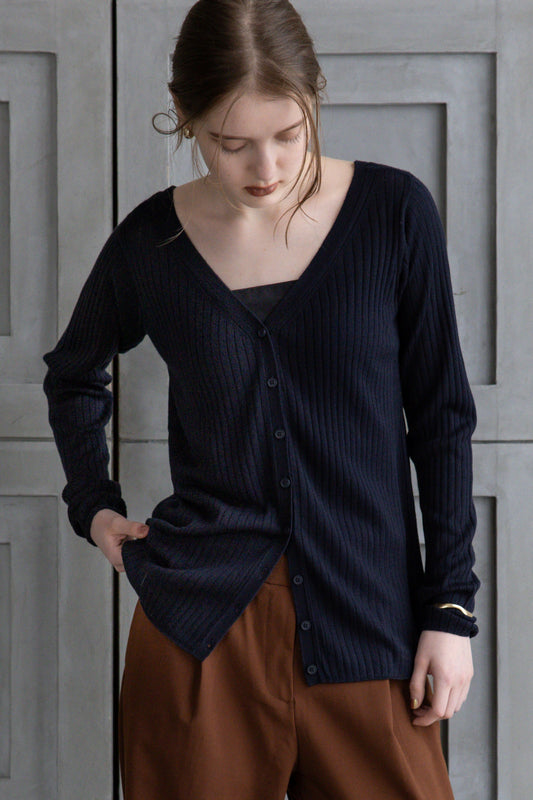 Pull & Cardigan 2-en-1 en Soie et Cachemire /CT26307