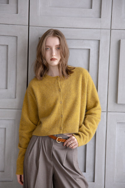 26AW Cardigan court en raton laveur /CT26333
