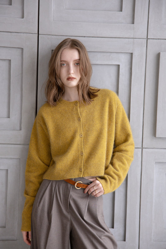 26AW Cardigan court en raton laveur /CT26333