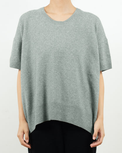 25SS capsule Cashmere raccoon half sleeve pullover/ CT22332