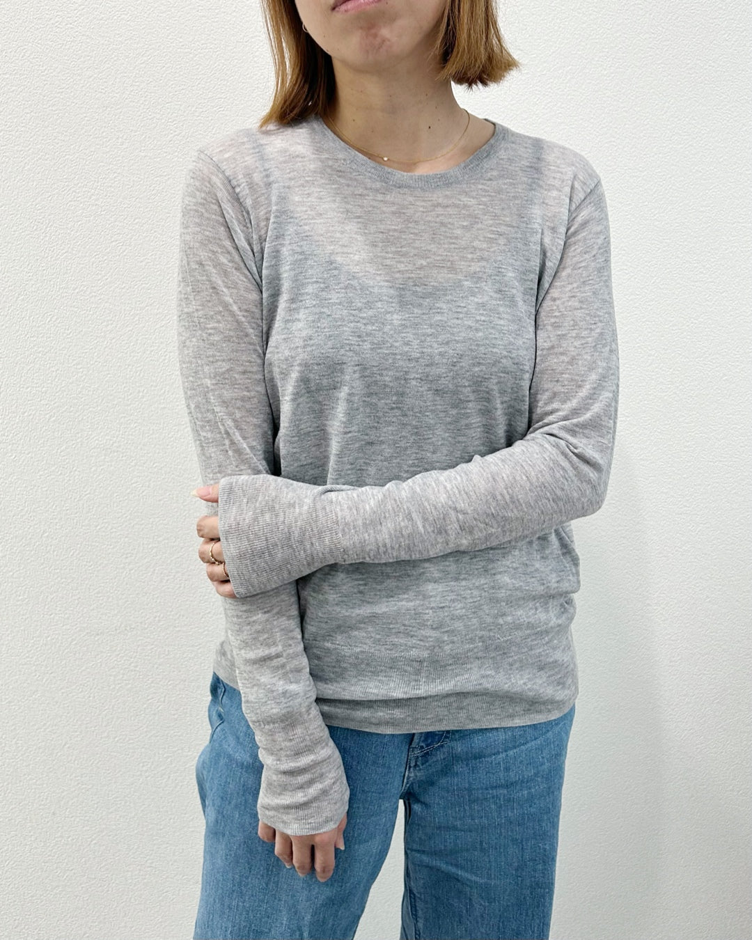 24AW Pull original en laine légère /5538