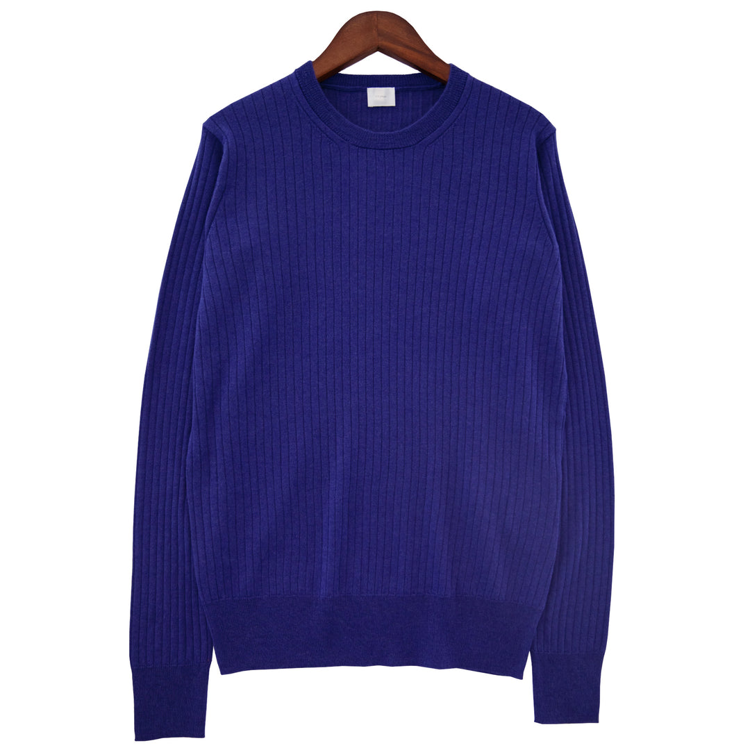 Silk cashmere rib crew pullover/ CT23104