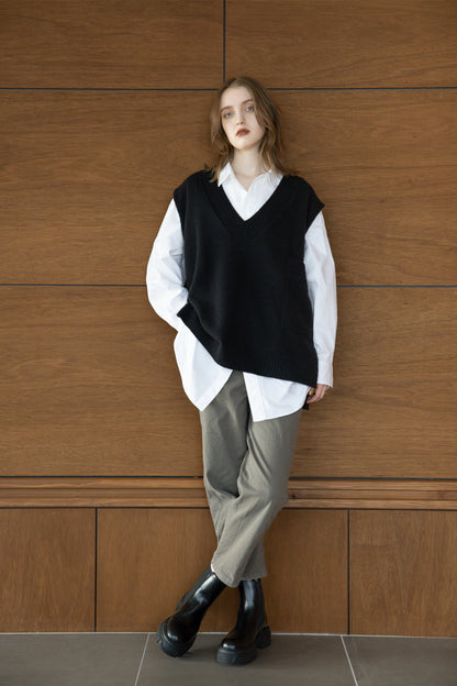 Gilet en laine de yak (fil italien) /ct26308