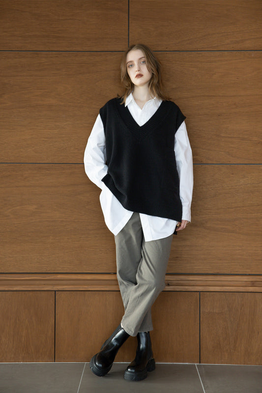 Gilet en laine de yak (fil italien) /ct26308