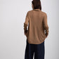 Silk cashmere round hem turtle pullover/ CT23107