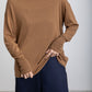 Silk cashmere round hem turtle pullover/ CT23107【CP04】