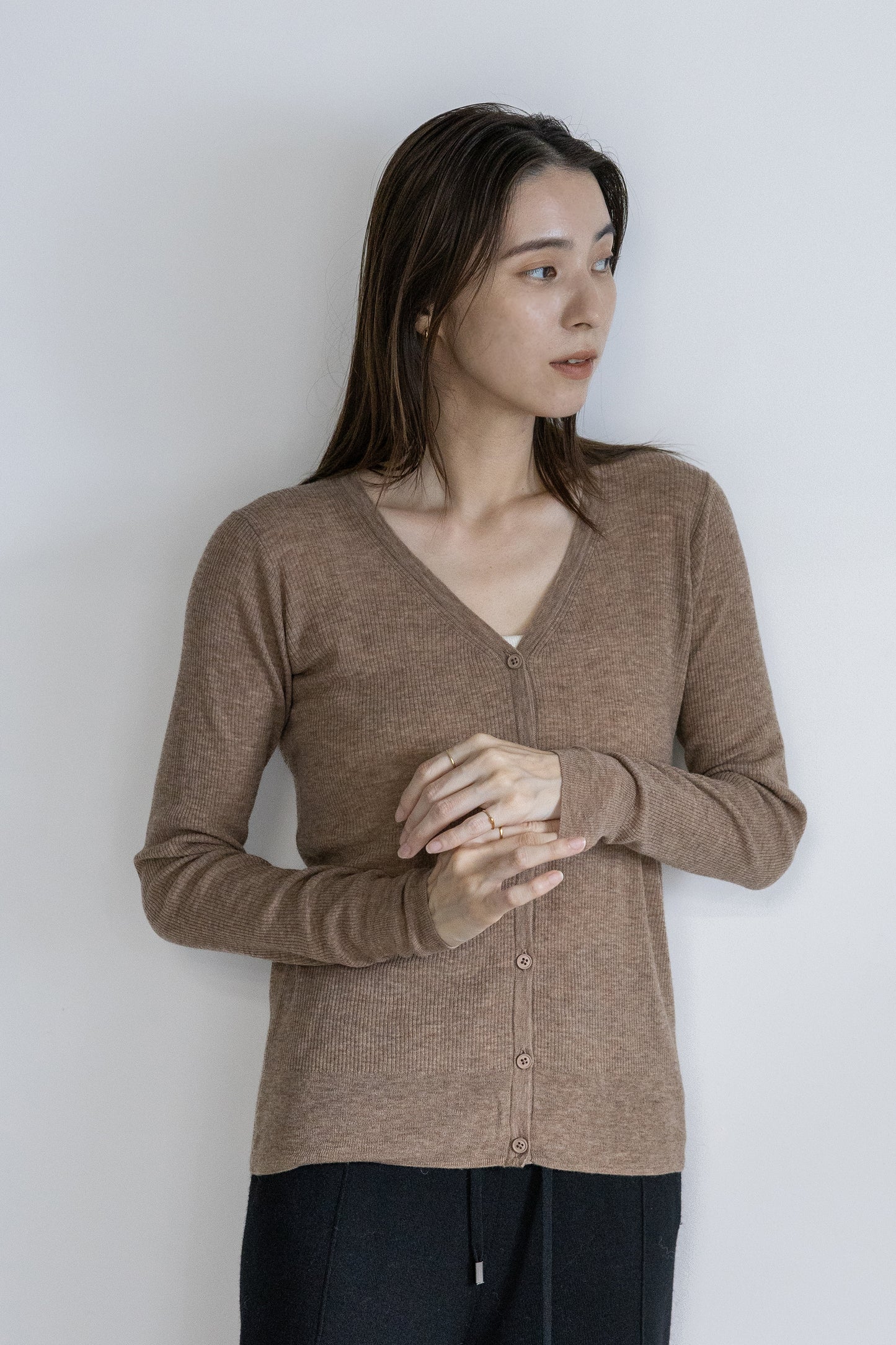 Archive item Original light wool rib cardigan /5522