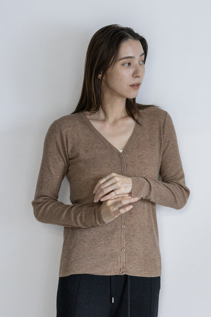 Archive item Original light wool rib cardigan /5522