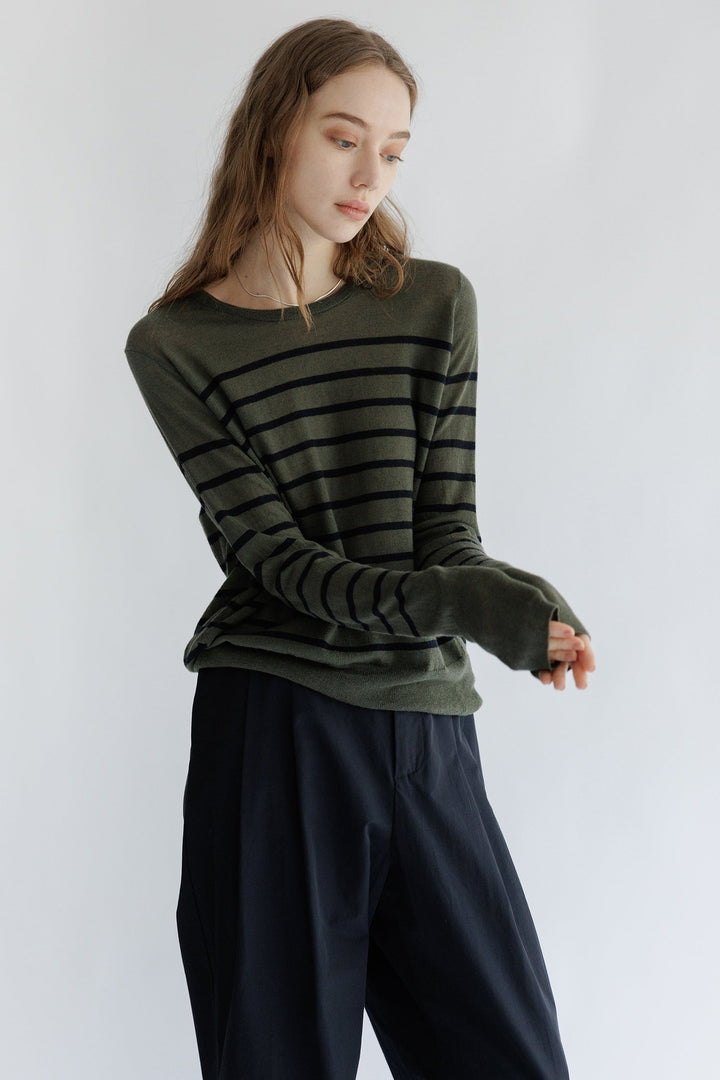 24AW Pull original en laine légère /5538