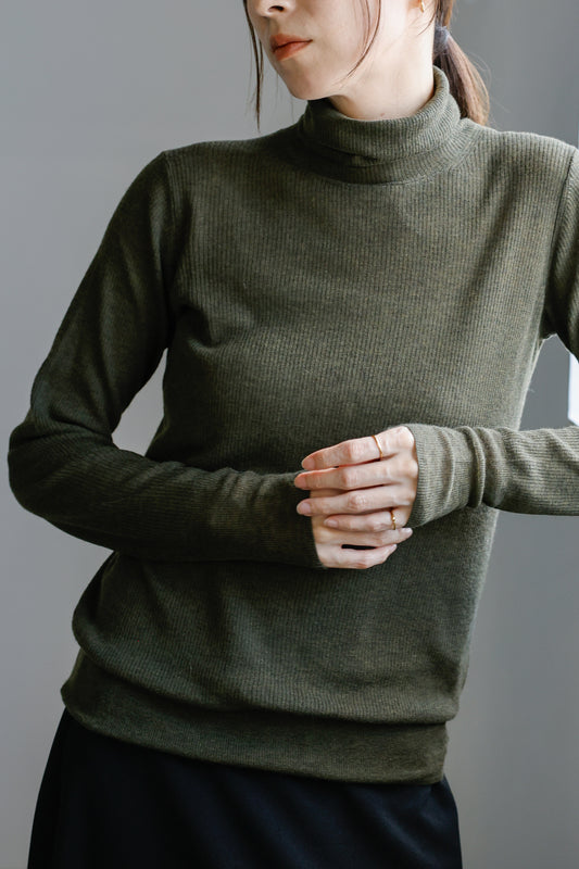 25AW Original light wool rib turtle /5540