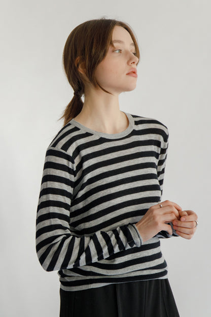 Original light wool rib pullover /5552