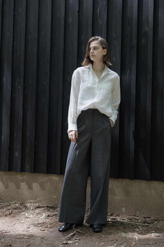 TUCK WIDE PANTS /5570