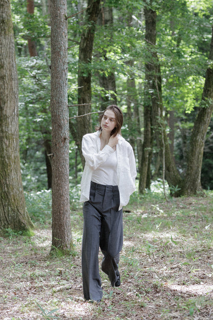 TUCK WIDE PANTS /5570