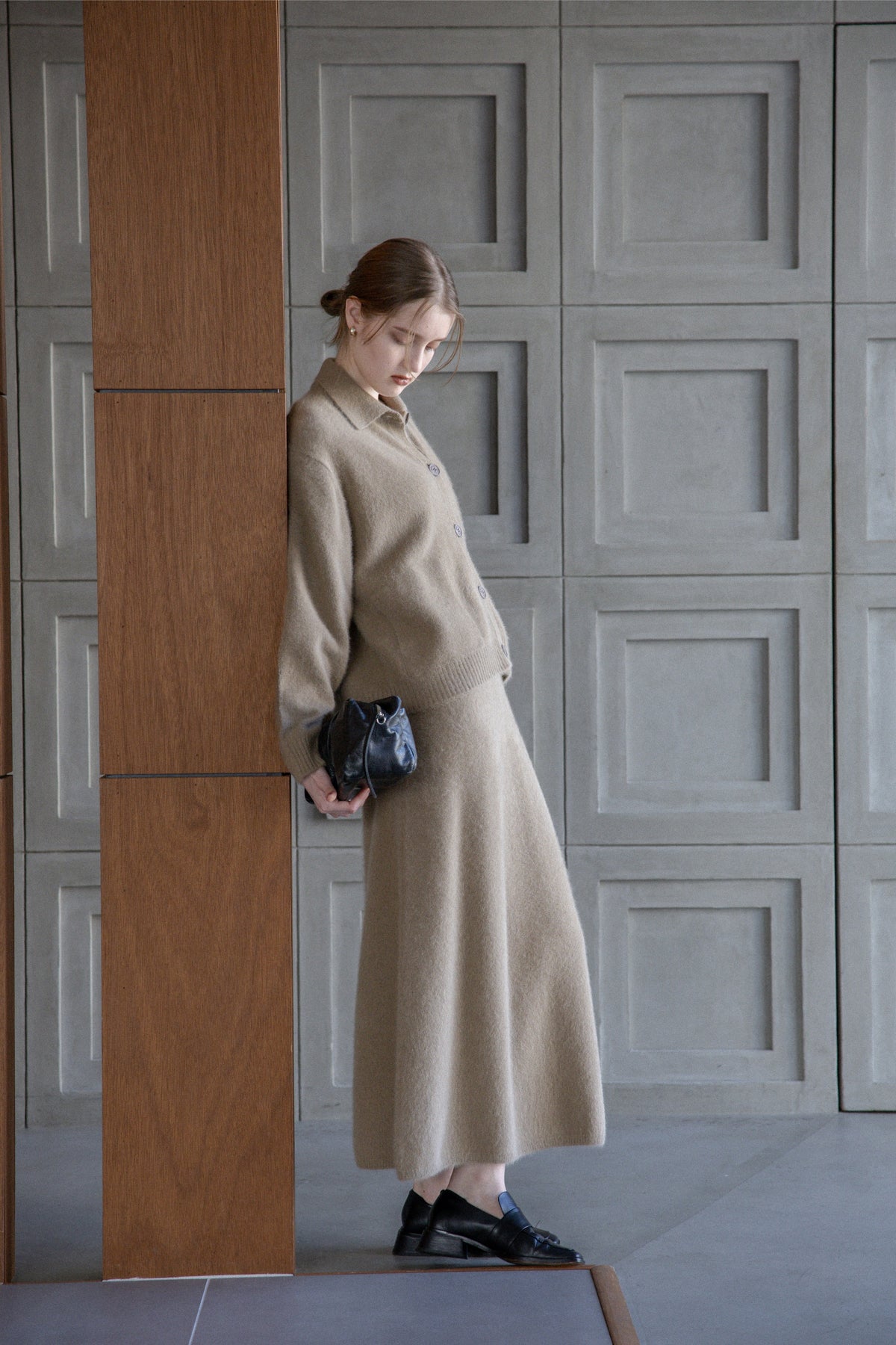 26AW Jupe en renard et cachemire/CT26324