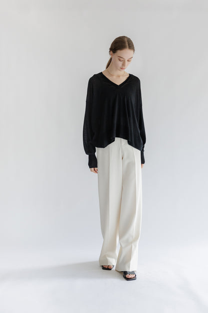 24AW Original light wool oversized v-neck pullover  /CT24305