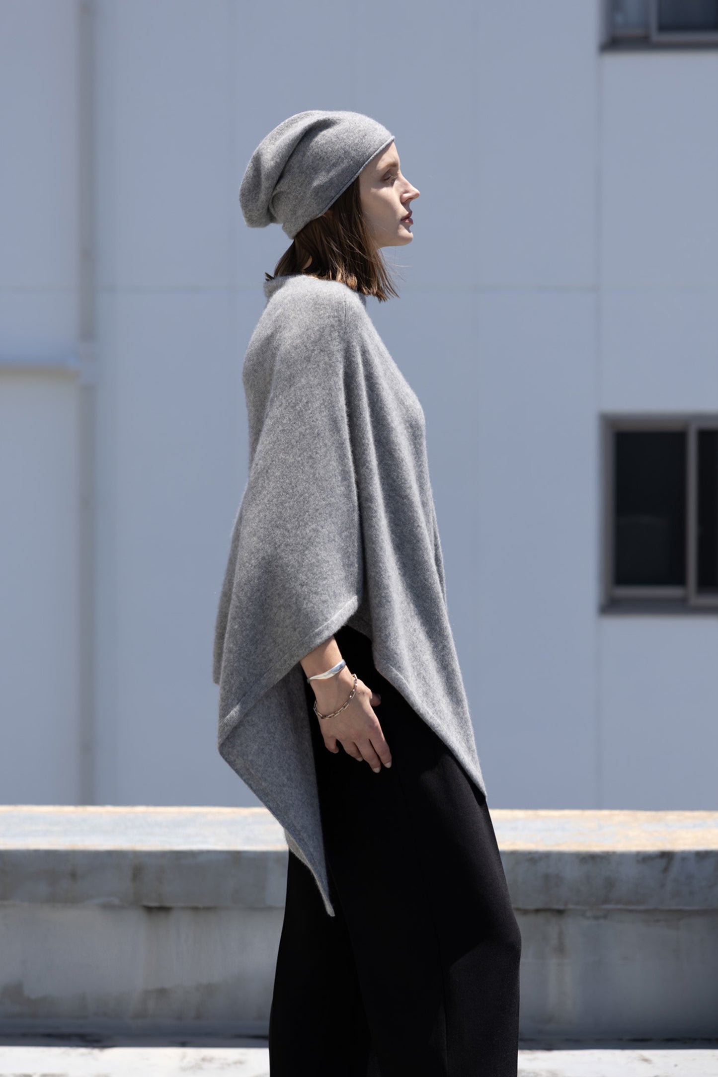 25SS capsule Cashmere raccoon poncho /CT20333