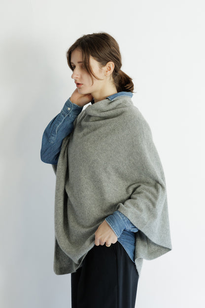 25SS capsule Cashmere raccoon poncho /CT20333