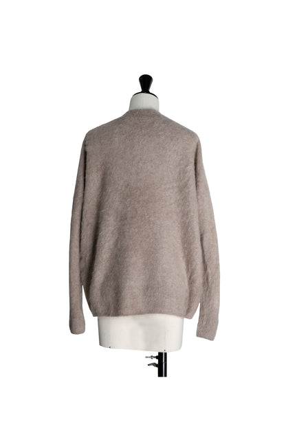 Fur cashmere V-neck cardigan /CT21350