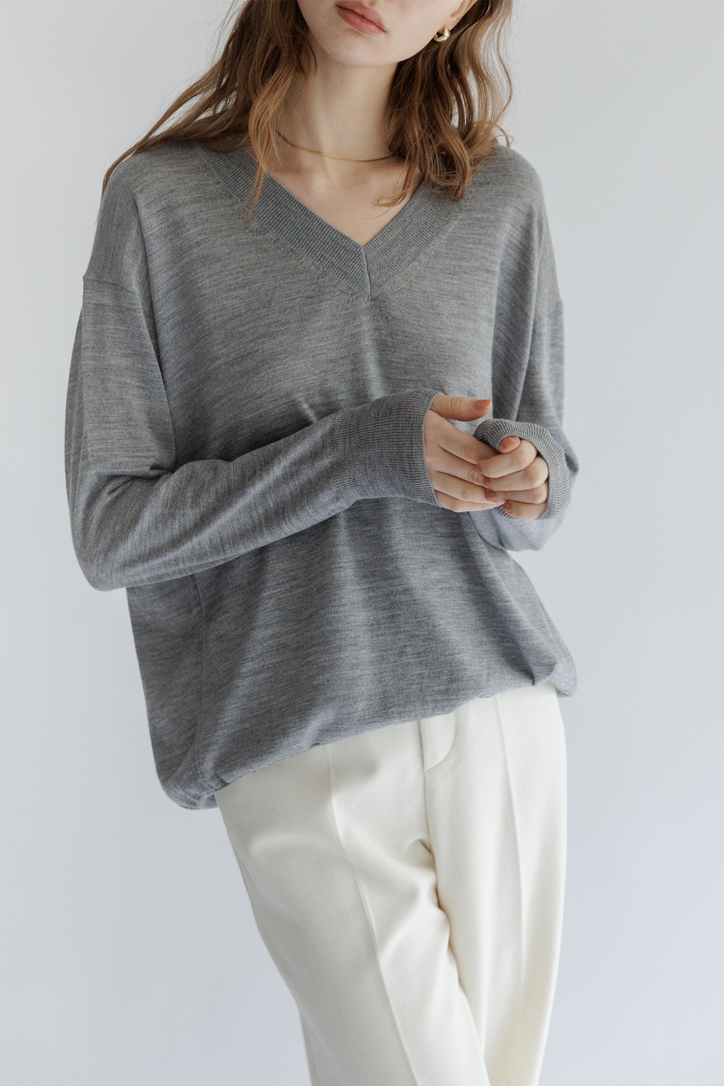 24AW Rws wool v neck pullover  / CT22310