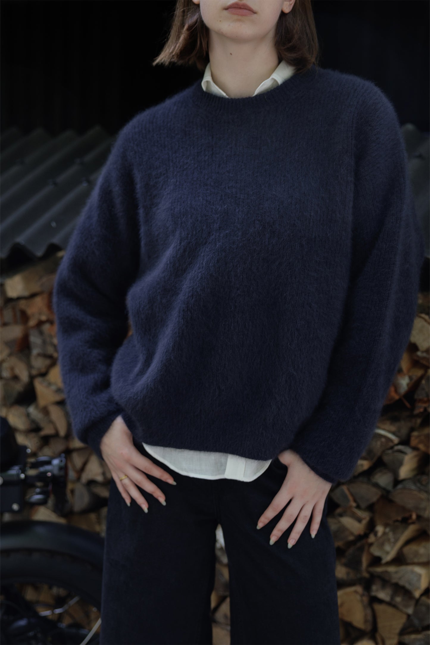 24AW Raccoon fox crew neck pullover /CT23109