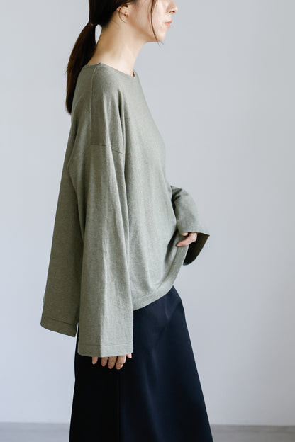 Re Stock Pull manches larges en coton et cachemire /CT23116