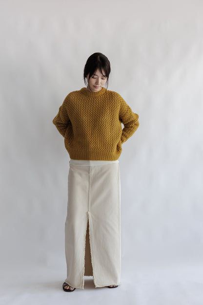 Alpaca wool mesh pullover /CT23326