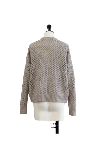 Alpaca wool mesh pullover /CT23326