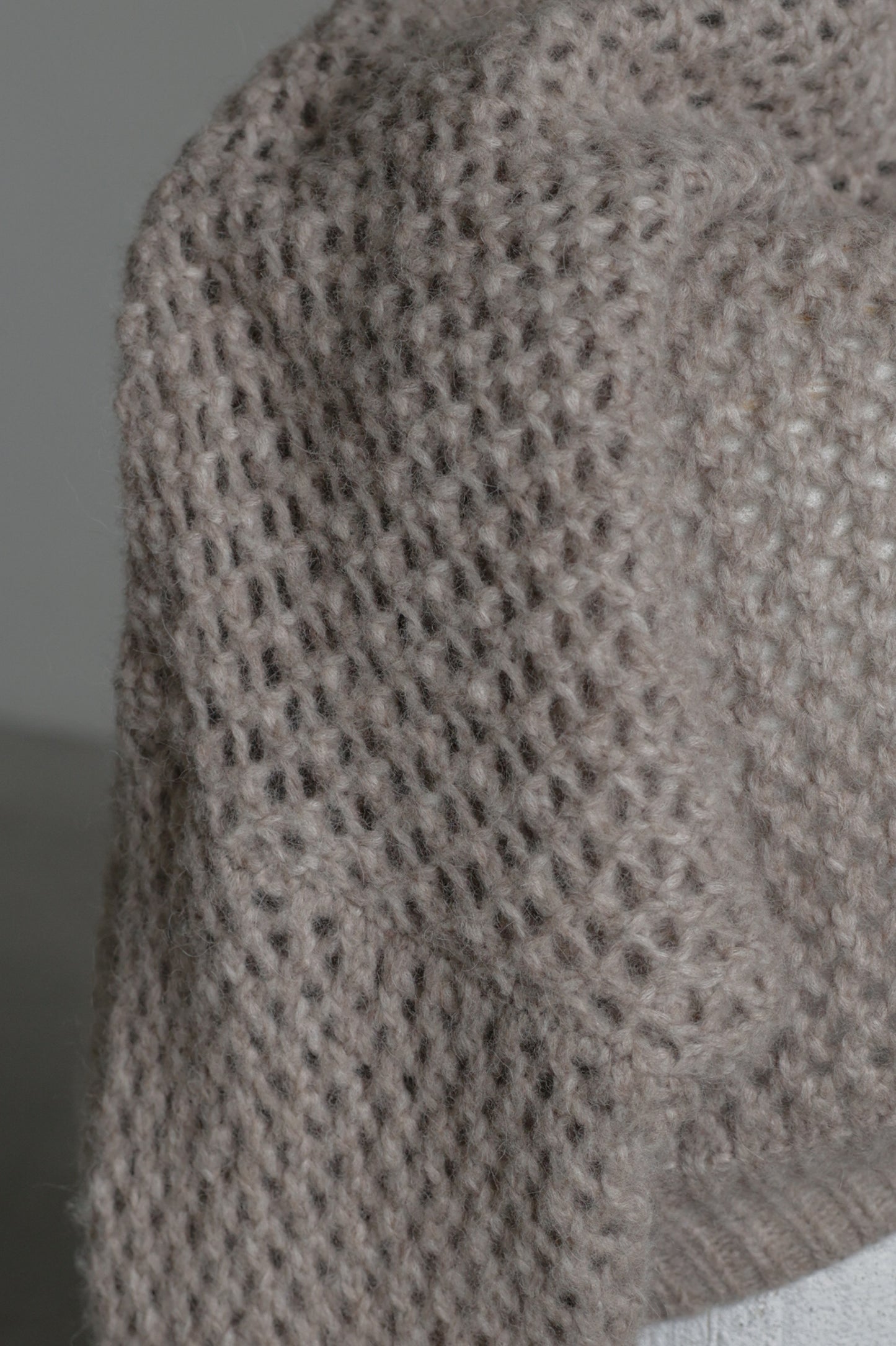 Alpaca wool mesh pullover /CT23326