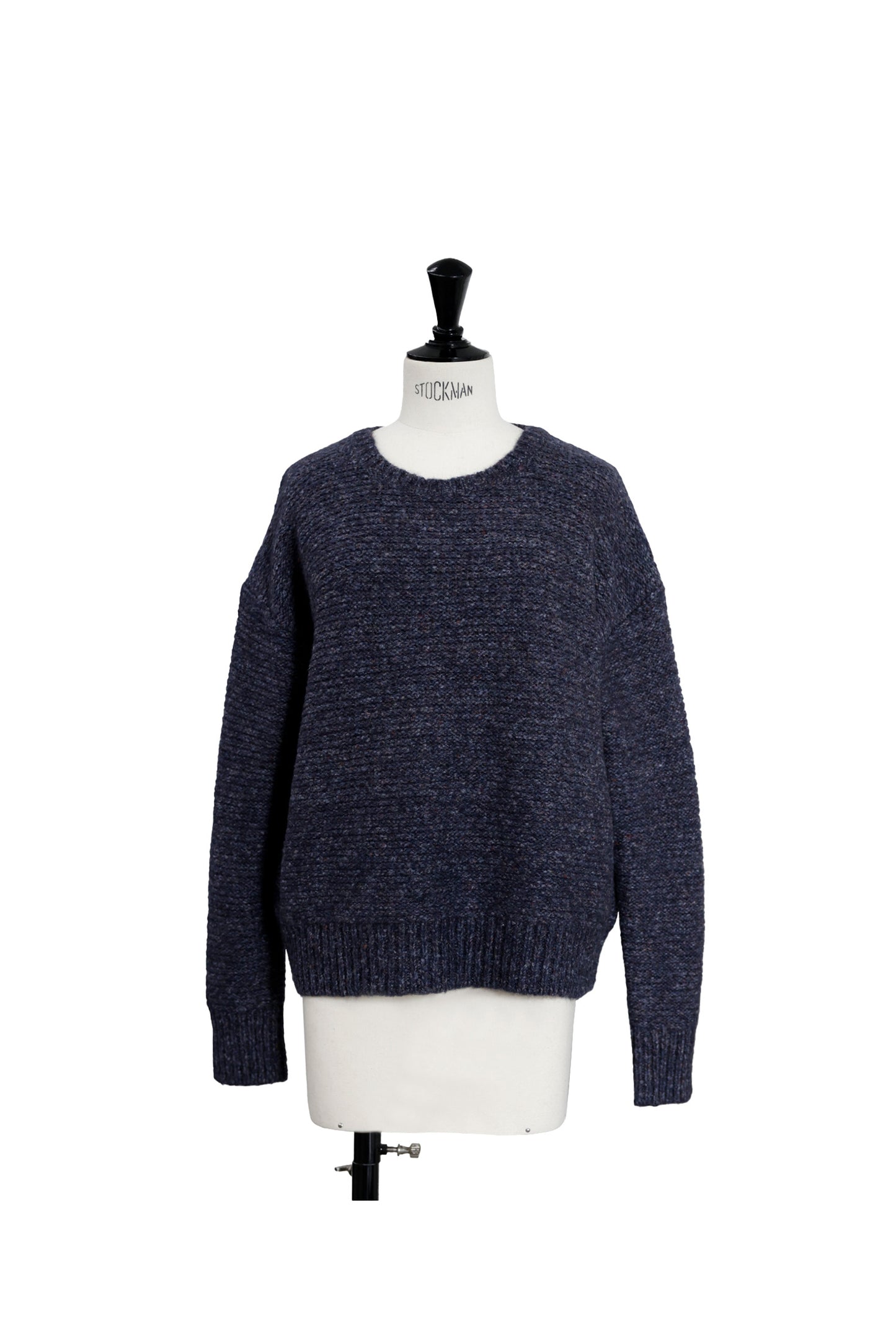 Wool cotton nep crew neck pullover /CT23342