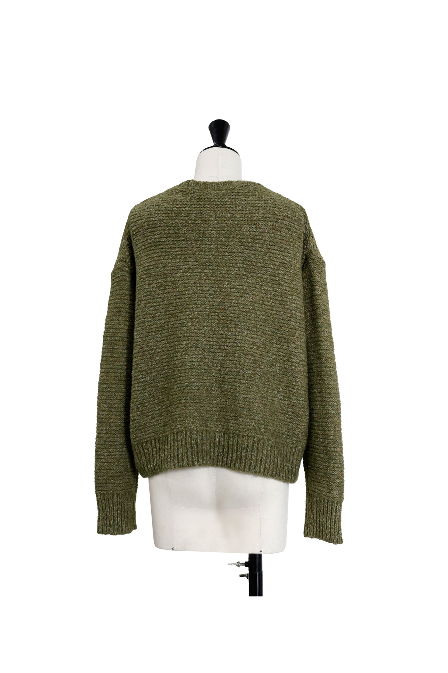 Wool cotton nep crew neck pullover /CT23342