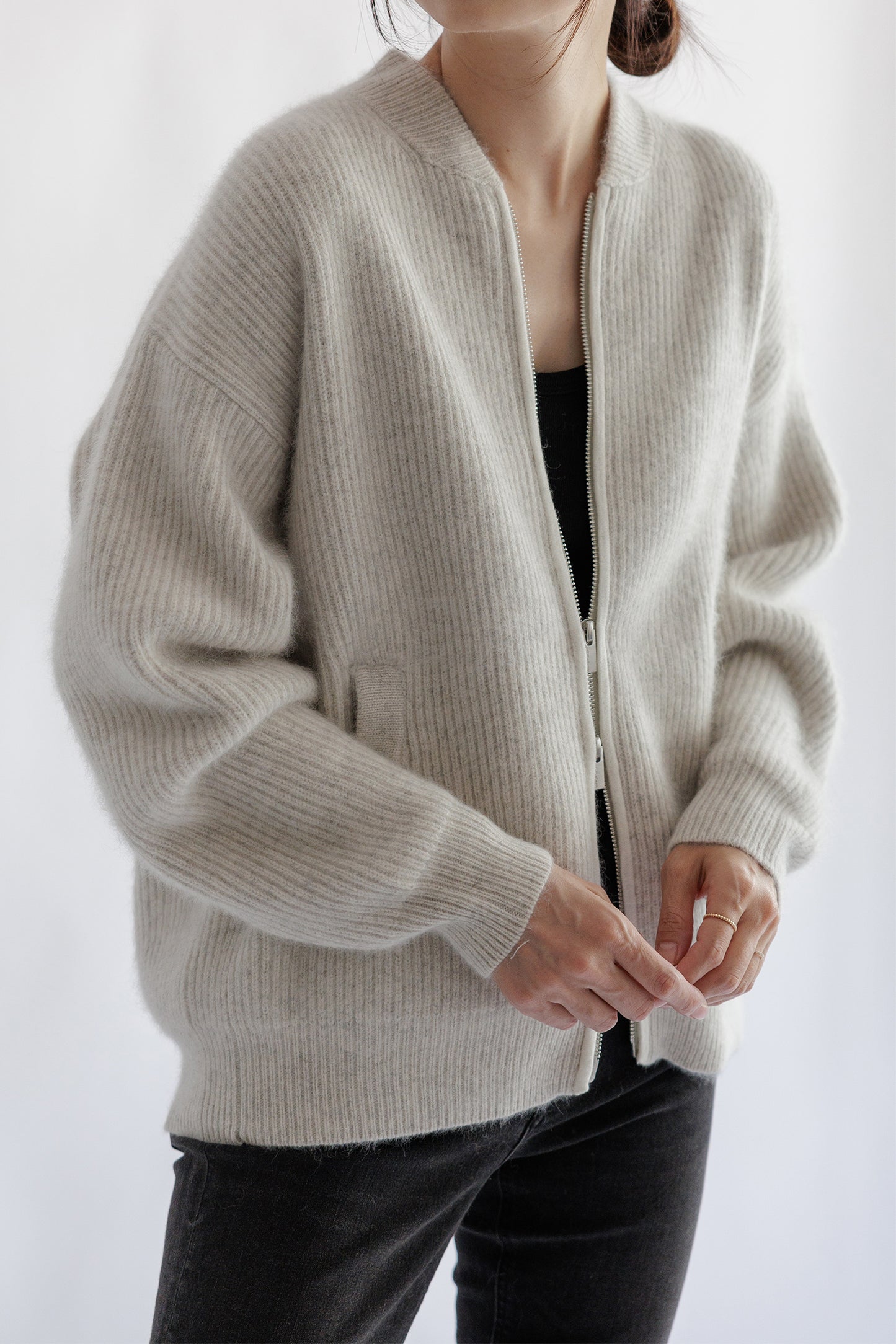 Blouson zippé en raton laveur  /CT24106