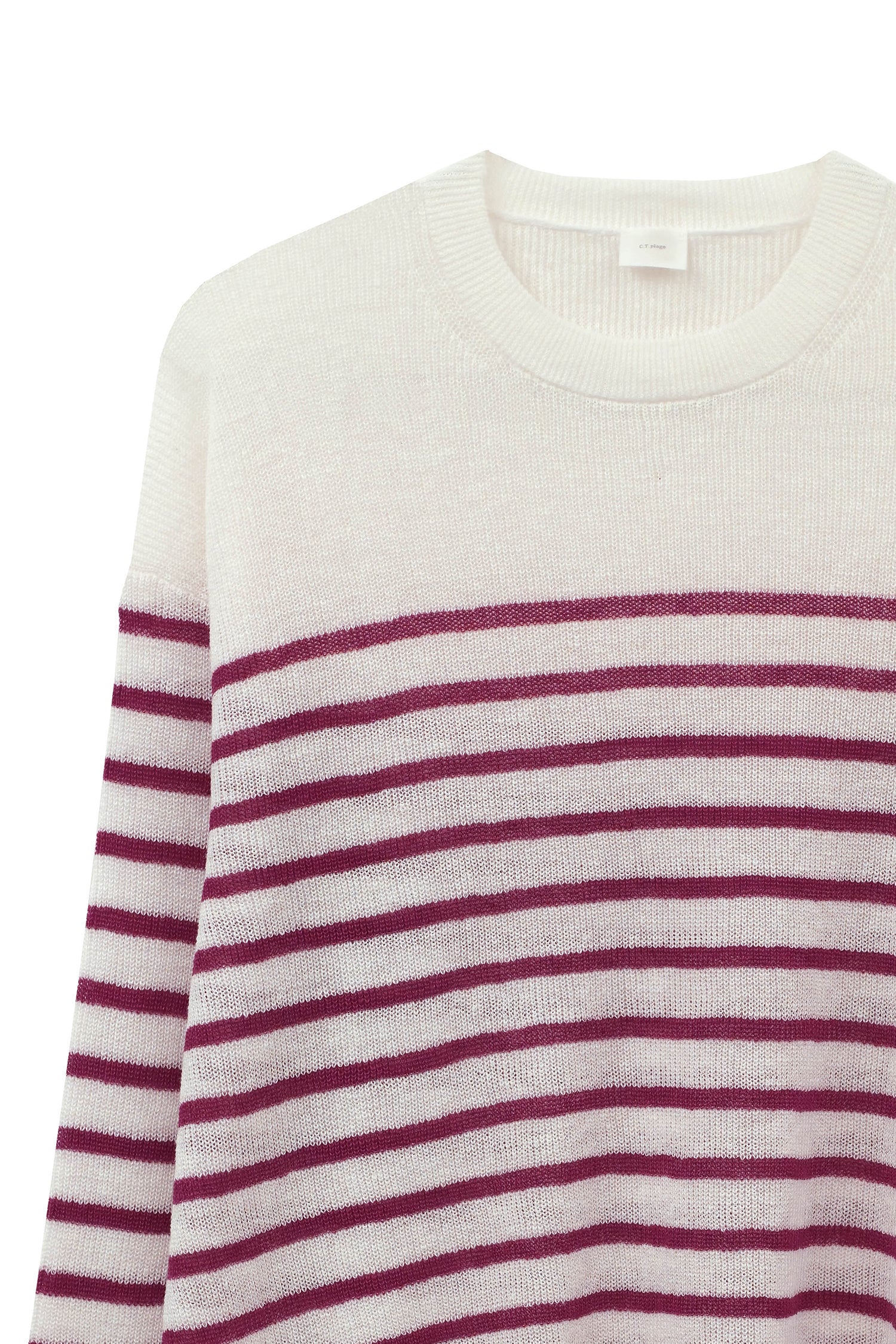 Linen ribbed pullover /CT24132