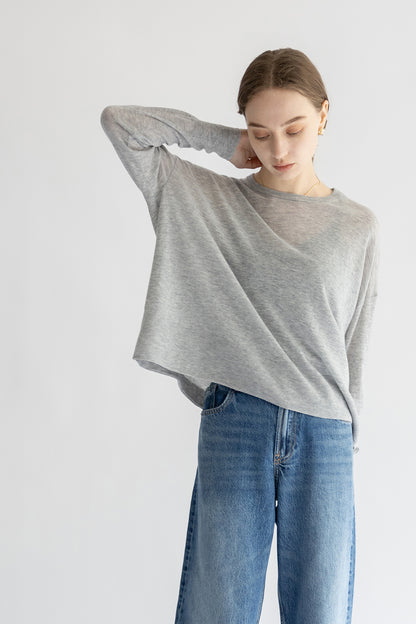 24AW Original light wool oversized crew neck pullover /CT24304