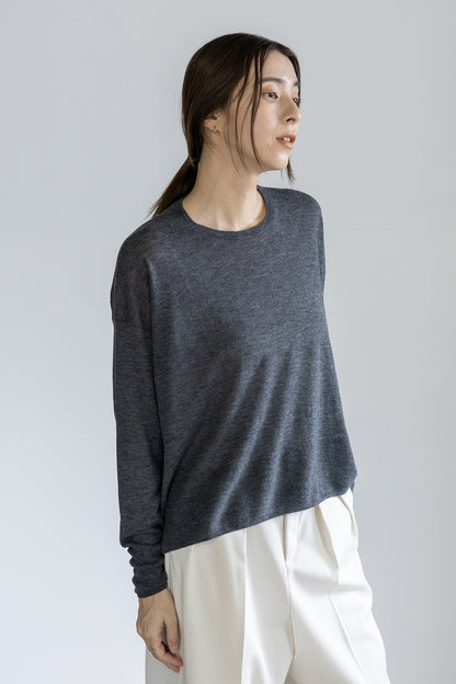 26capsule Original light wool oversized crew neck pullover /CT24304