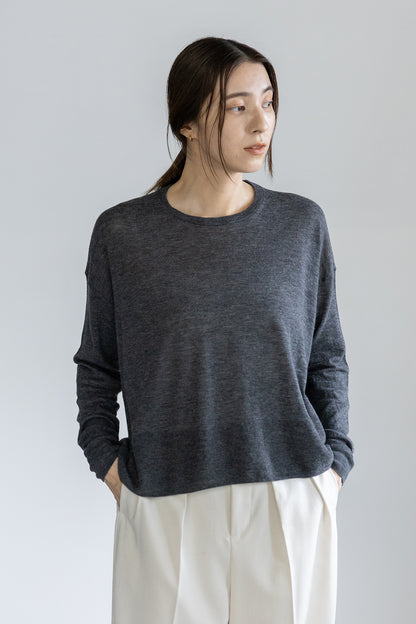 26capsule Original light wool oversized crew neck pullover /CT24304