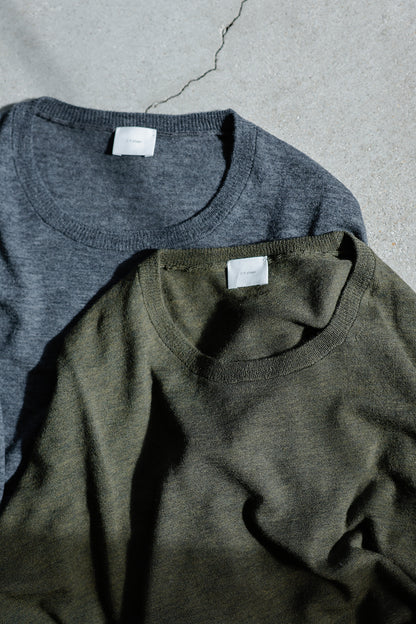 26capsule Original light wool oversized crew neck pullover /CT24304