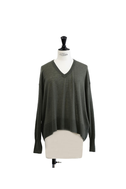 24AW Original light wool oversized v-neck pullover  /CT24305