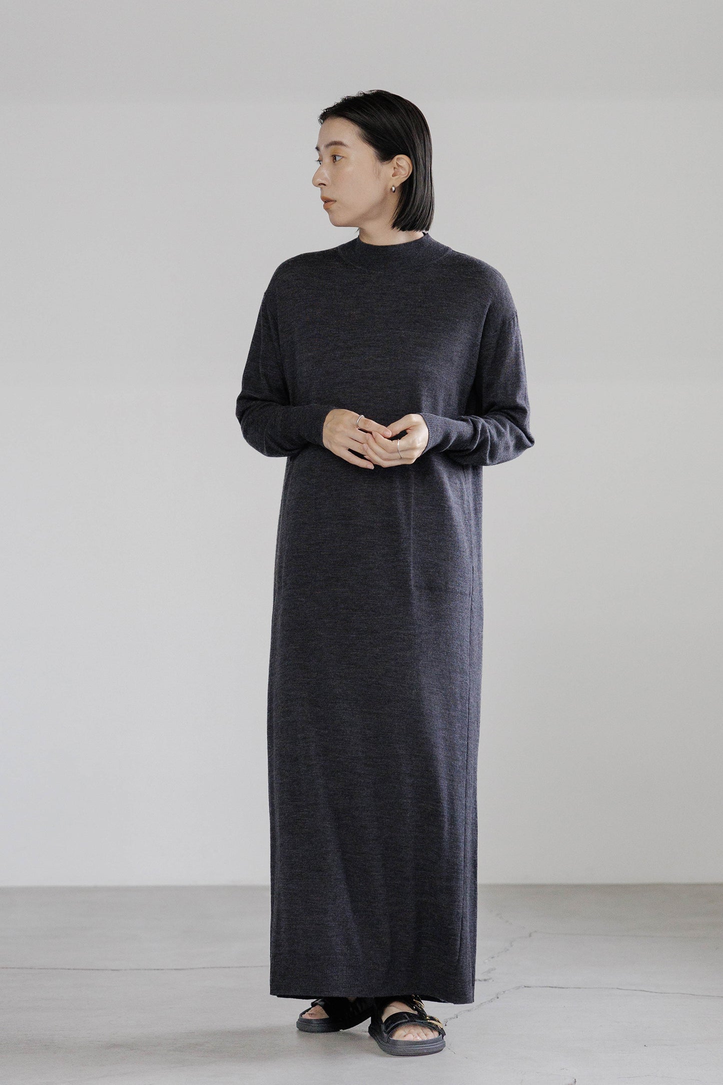 24AW Rws wool high neck dress /CT24307